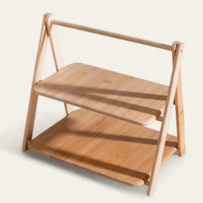 2 Tier Serving Wooden Tray