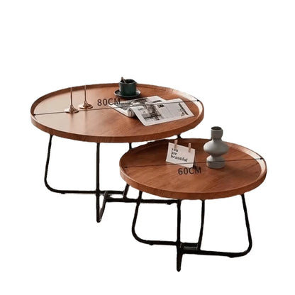 2 Piece Living Room Round Coffee Table