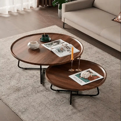 2 Piece Living Room Round Coffee Table