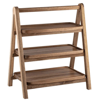 3 Tier Serving Wooden Tray Decorative